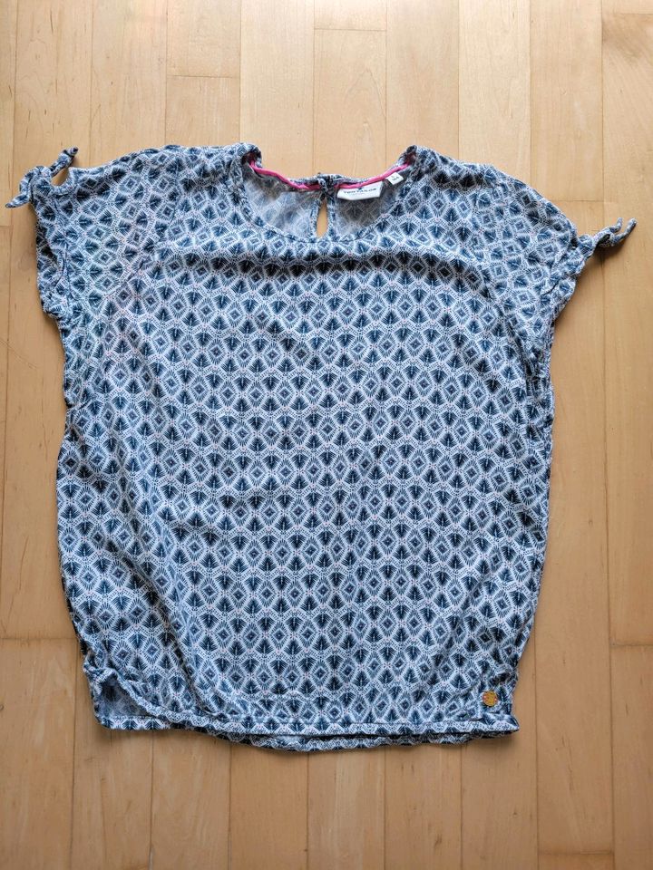 T-Shirt Kurzarmshirt blau weiß von Tom Tailor Gr. L 164 Mädchen in Schwarzenbek