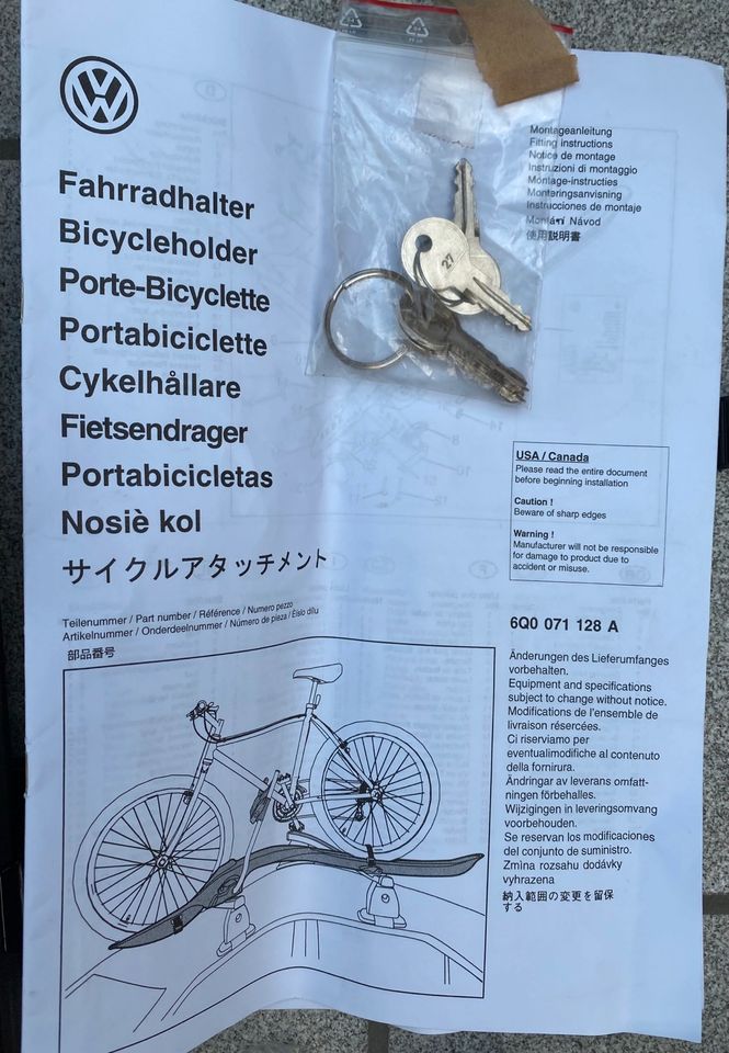 Volkswagen Original Fahrradhalter in Hemsbach