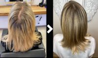 Ansatzsträhnen blondieren lassen als Trainingsmodell im Salon Düsseldorf - Oberbilk Vorschau