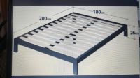 Bettgestell 200x180m mit Lattenrost. Metall. Schwarz Sachsen-Anhalt - Halle Vorschau