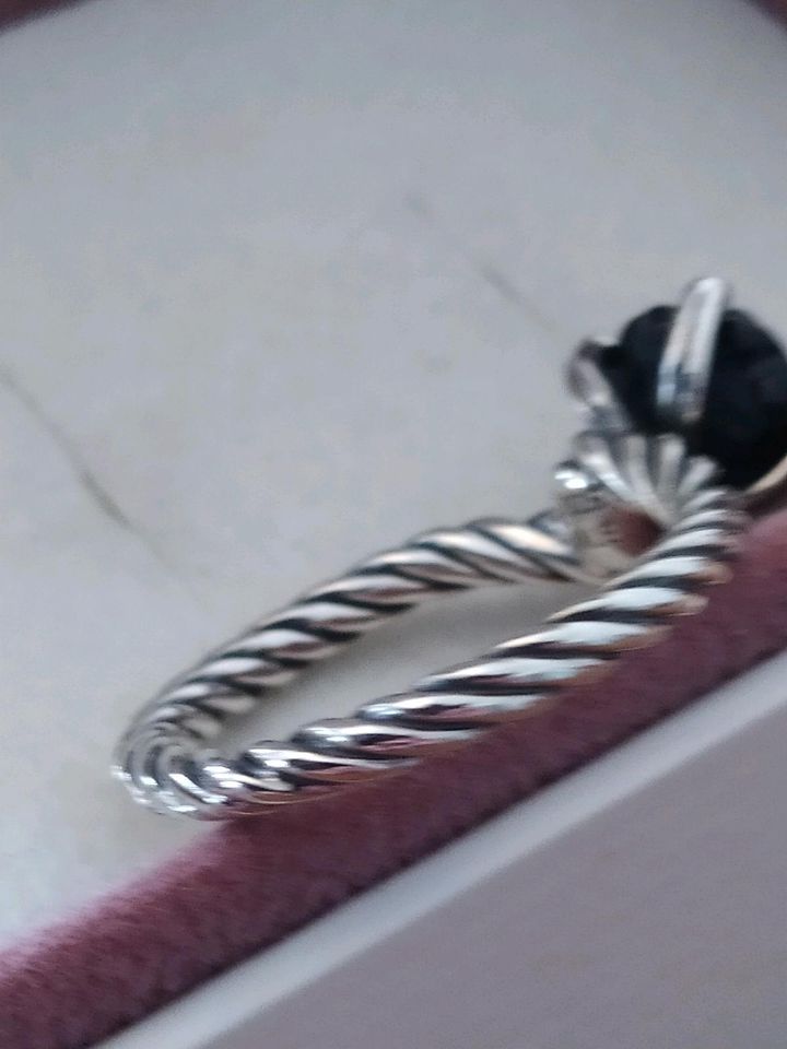 Pandora Ring Silber mit Onyx Rose in Mittenwald