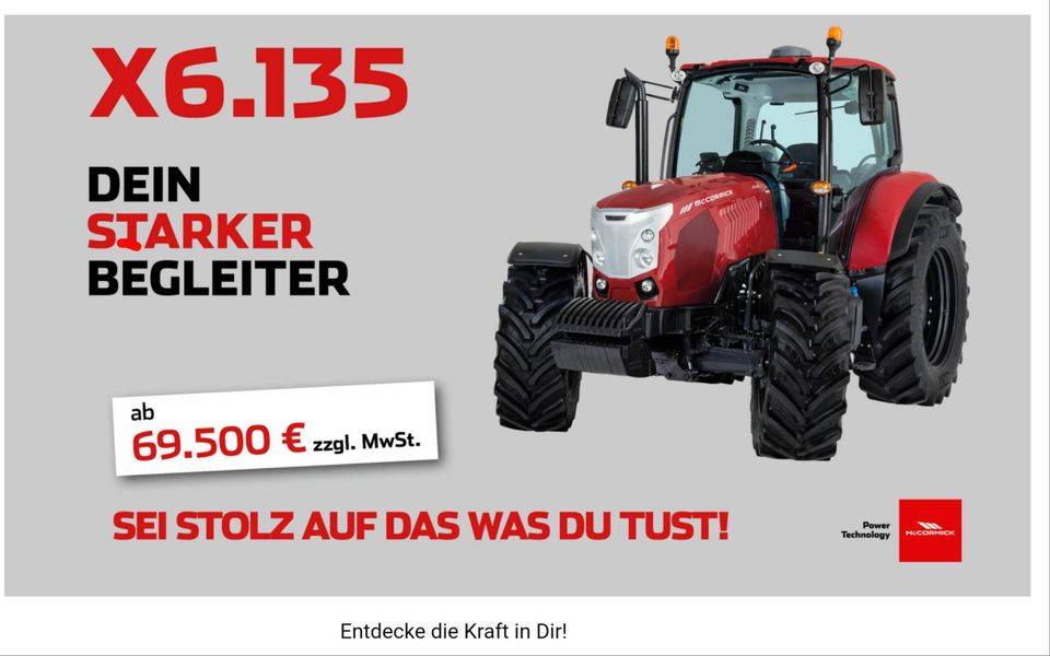 McCormick X6.135 Aktion Schlepper Traktor in Arendsee (Altmark)