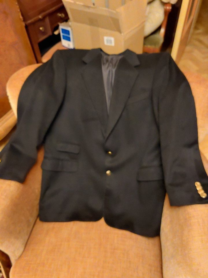 Sakko Herren TERNER Cashmere 100% Schwarz Club-Blazer Gr 28 in Hannover