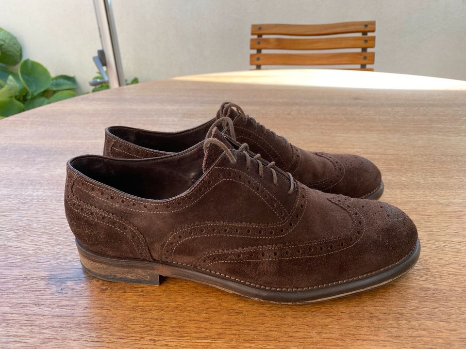 Budapester Oxford Schuhe in Wildleder 43,5 Made in Italy hoher NP in Speyer
