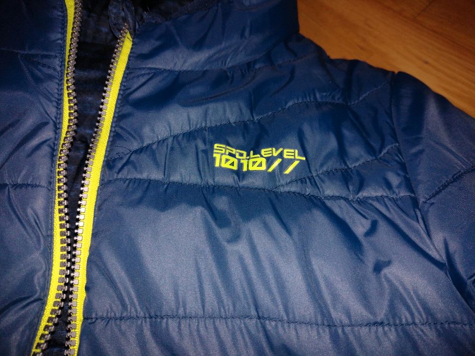 ❤️ Winterjacke Anorak dick 152 Jungen Zweiseitig tragbar Kapuze in Bautzen