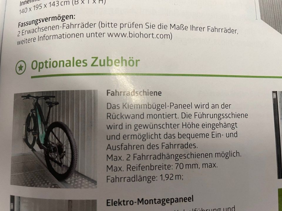 Fahrradgarage von biohort " Neuwertig " in Schwarzach