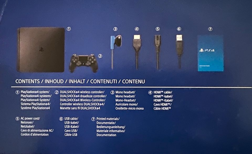 PlayStation PS 4 Slim 500 GB Jet Black + 2 Spiele Komplettpaket in Mainhausen