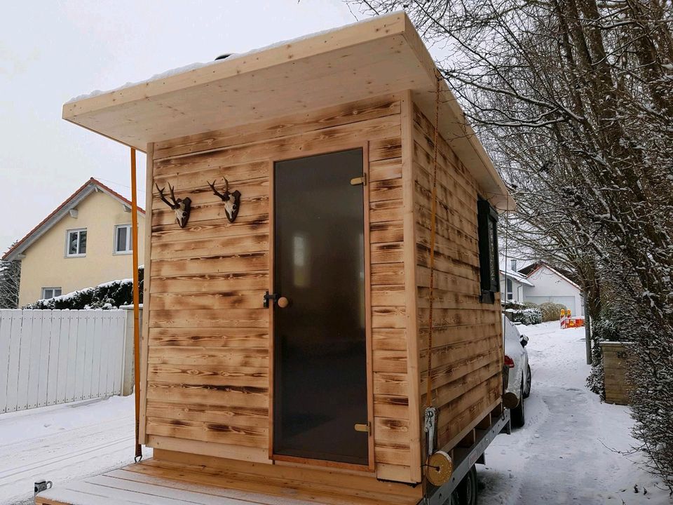 Mobile Sauna, Mietsauna, Fasssauna, Sauna mieten in Blaustein