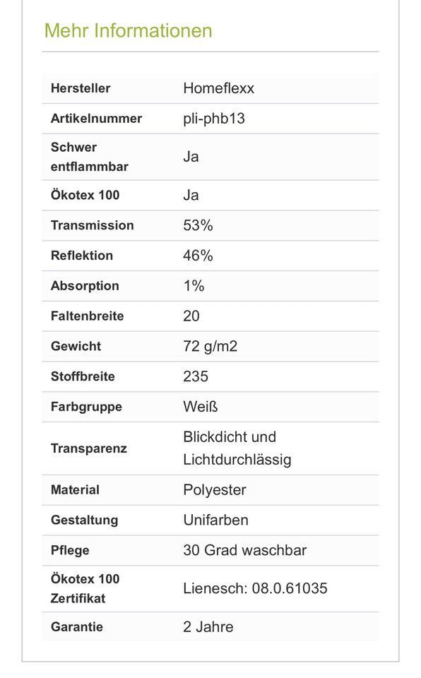 Plissee weiß 114 cm x 108 cm NEU in Hamburg