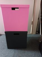 3 große Ablagekartons,Boxen,Kisten mit Deckel 2x pink,1x schwarz Niedersachsen - Stuhr Vorschau