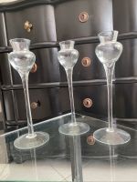 3 Kerzenhalter aus Glas Niedersachsen - Hemmingen Vorschau
