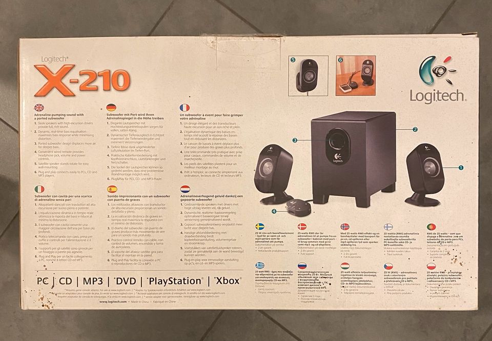 Logitech X-210, 3-teiliges Subwoofersystem in Neu-Isenburg