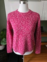 Neu! Strickpullover Baumwolle magenta meliert Schnee XS S texture Nordrhein-Westfalen - Uedem Vorschau