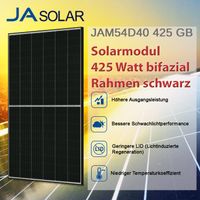 Solarmodul JA 425 W schwarz bifazial Solarpanel Balkonkraftwerk Köln - Ehrenfeld Vorschau