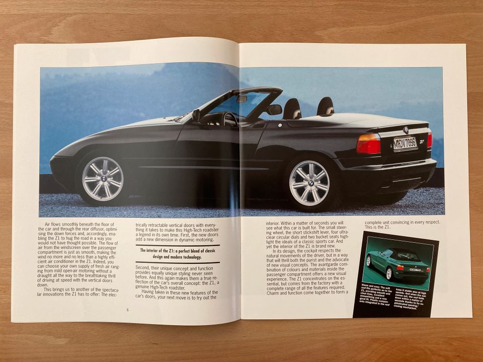 BMW Z1 Roadster Serie 1, Prospekt, 01/1989, 20 S., RAR! TOP! in Dachau