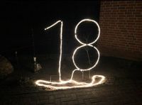 18. Geburtstag, beleuchtetes Geburtstagsschild, Schilderverleih Niedersachsen - Westoverledingen Vorschau