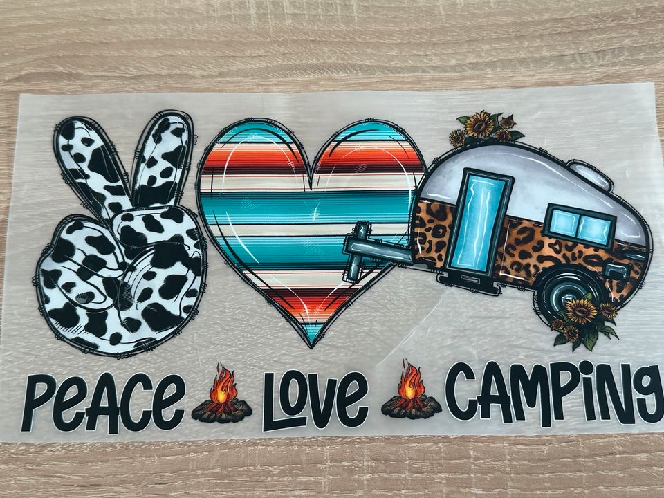 Bügelbild „Love Camping“  für Shirts / Hoodie / Sweatshirt o.a in Plauen