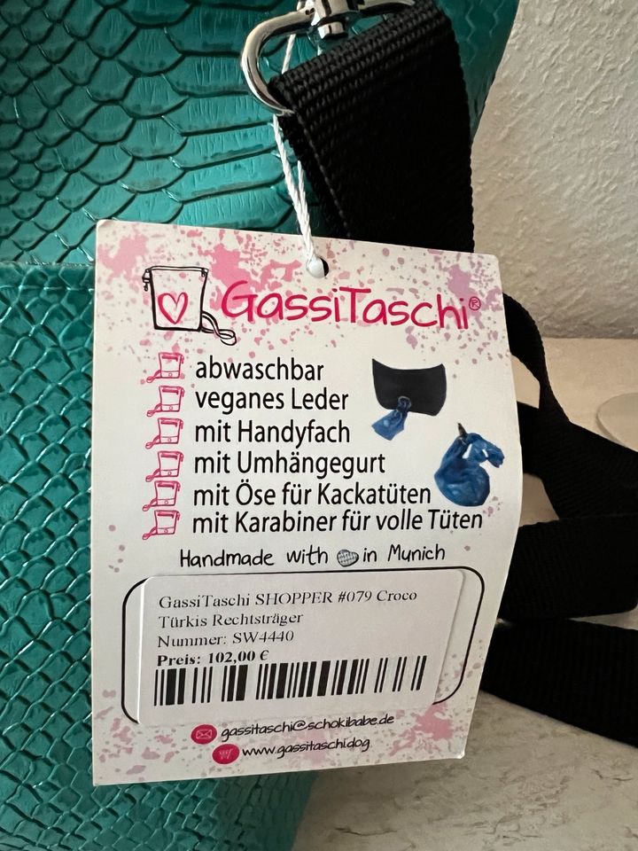 Neue Gassi Tasche Hund / Shopper/ Tasche in Petrol in Wesel