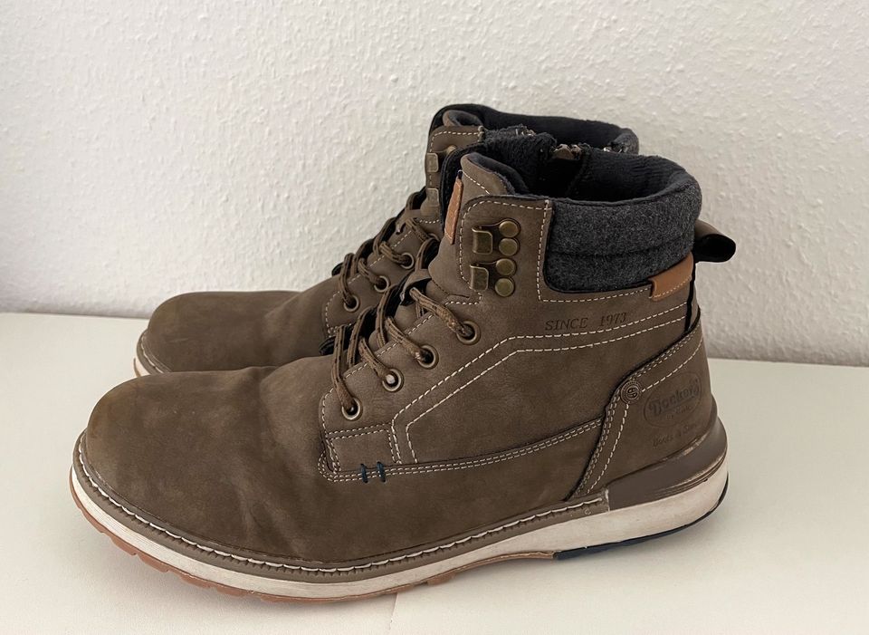 Dockers by Gerli Herren Schnürstiefel Winter 43 Khaki Schuhe in Böblingen