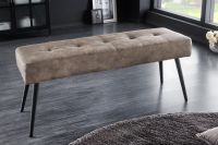 ⚡!Aktionspreis!⚡ Design Sitzbank BOUTIQUE 100cm taupe Microfaser schwarze Metallbeine Polsterbank Riess-Ambiente Kreis Pinneberg - Halstenbek Vorschau