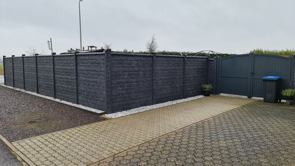 BETONZAUN Höhe:2,0 m Sichtschutz Montage Pauschalpreise Zaun in Uelsen