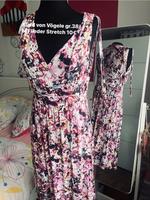 Kleid von C&A gr.38/M Flieder/ weiß strech Brosche wNeu Niedersachsen - Damme Vorschau