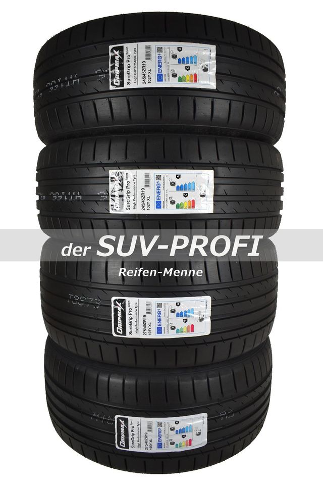 4x Sommerreifen 245/45 R19 + 275/40 R19 GRIPMAX BMW X3 X4 7er in Olpe