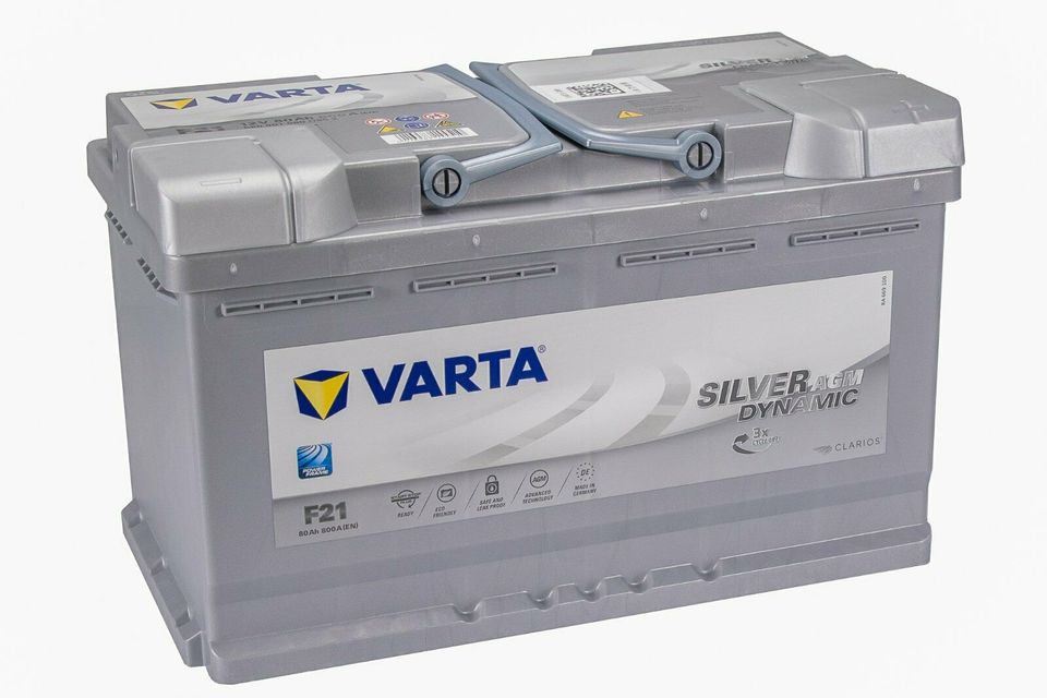 Varta F21 Silver Dynamic AGM 12V 80Ah Autobatterie inkl. Einbau* in Dresden