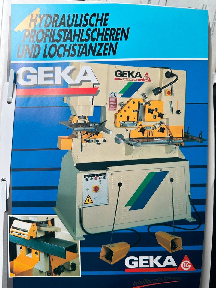 Profilstahlschere Stanze Geka Hydracrop 50 Stanzmaschine hydraulisch in Weißenborn Erzgebirge