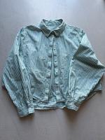 C&A Kurzbluse Bluse kurz cropped weiß petrol grün Gr 40 Baumwolle Hessen - Rodgau Vorschau