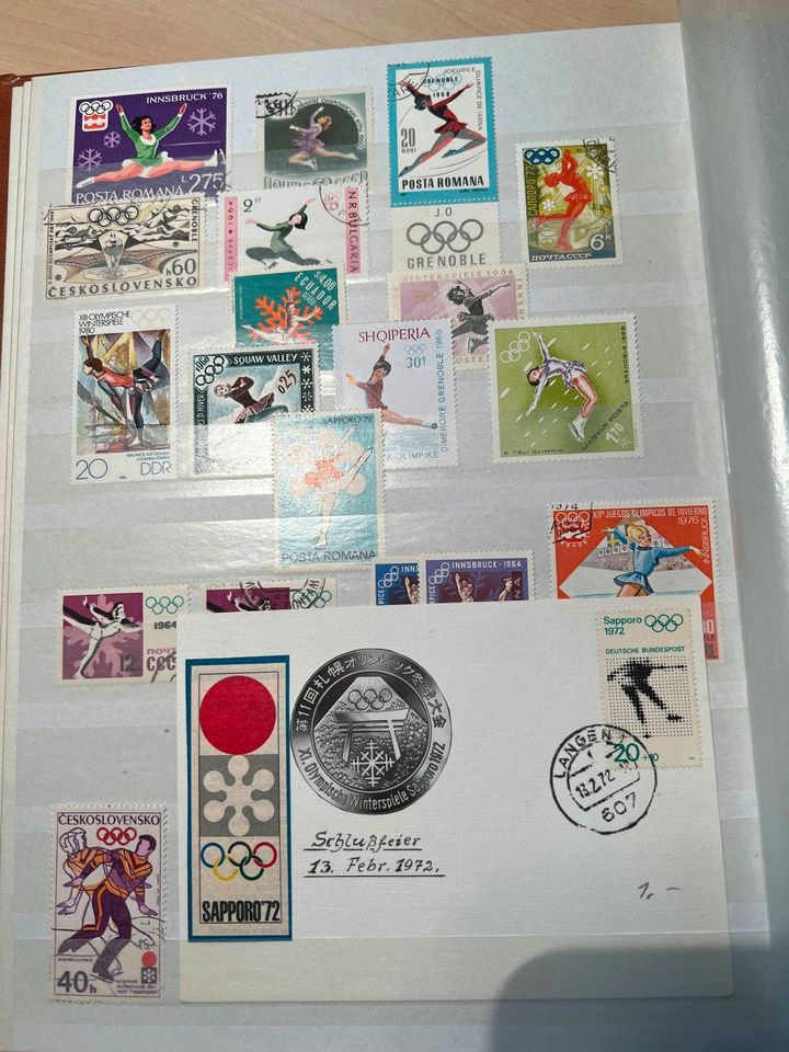 Briefmarken Motiv Sammlung Olympisch Winterspiele in Frankfurt am Main