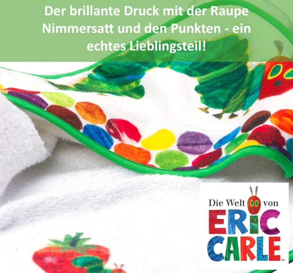 Kapuzenhandtuch 80x80 cm Kleine Raupe Nimmersatt Handtuch Frottee in Neukirchen/Erzgeb