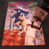 Original Sega Mega Drive Sonic the hedgehog 1-Spiel + gr. Poster Schleswig-Holstein - Kiel Vorschau