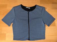 Zara Shirt Jacquard Stoff Oberteil blau-weiß Gr. S Bielefeld - Heepen Vorschau