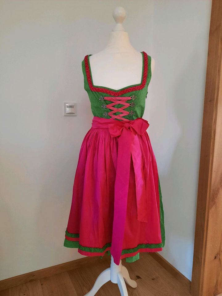 Dirndl in grün/pink von Hammerschmid Größe 34 in Rottenburg a.d.Laaber