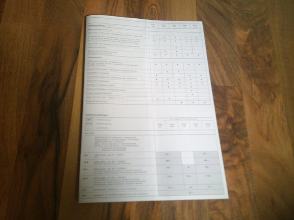 Opel Vectra A Prospekt Preisliste von 1/1990 + sehr selten!! in Göttingen