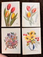 Selbstgemalte Blumen-Klappkarten *Tulpen*Sonnenblumen* Dresden - Briesnitz Vorschau