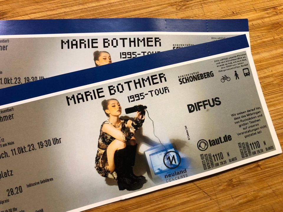 Marie Bothmer Konzert in Frankfurt/Main am 30.4.2024 - 2 Karten in Limeshain