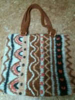 Tasche Shopper mit Innenfutter Handmade Strickfilz terrakotta Nordrhein-Westfalen - Bad Laasphe Vorschau