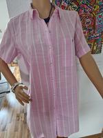 Bluse - Hemdbluse, Montego, Gr. 42, rosa-weiß, kurzärmelig Wuppertal - Vohwinkel Vorschau