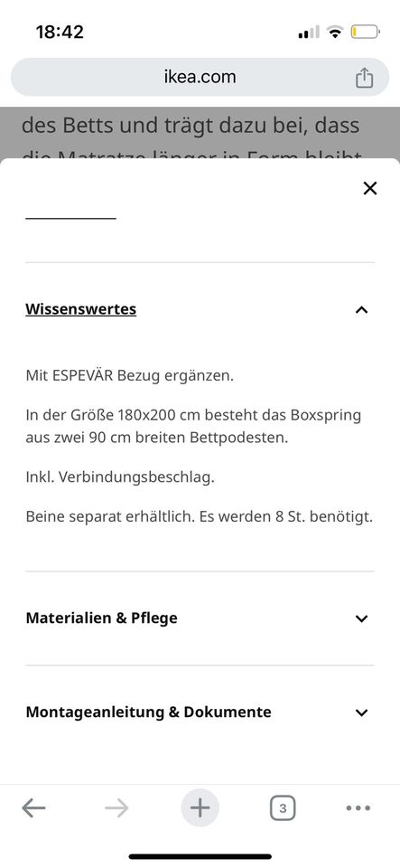 Bettpodest Serie ESPEVÄR von IKEA in Rosbach (v d Höhe)