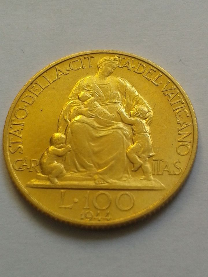 100 Lire Gold Vatikan 1931 1932 1944 1949 Papst Pius XI +Pius XII in München