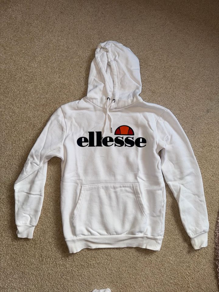 Weißer ellesse Hoodie mit Print vorn Gr. 36 Damen in Berlin