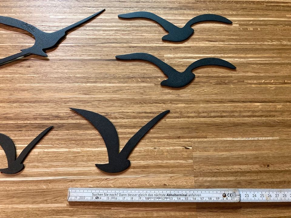 neu Metallvögel Vogelschwarm schwarz Wanddeko Kunst Vogel in Itzehoe
