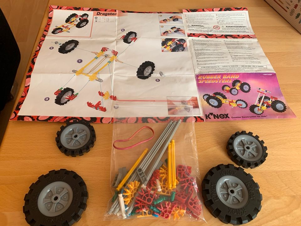 K‘nex Knex Rubber Band Speedsters 3 Modelle mit Gummi getrieben in Kieselbronn