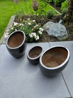 3 Keramikpflanzkübel antrazit Nordrhein-Westfalen - Kempen Vorschau