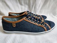 Tom Tailor Sneaker Schuhe  Jeans Leder Gold blau 42 Wiesbaden - Mainz-Kastel Vorschau