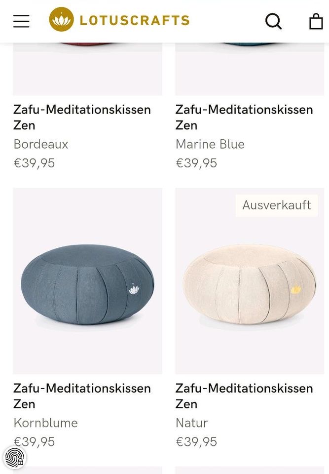 2 Zafu Meditationskissen creme 35cmx15cm Meditation Kissen in Halle