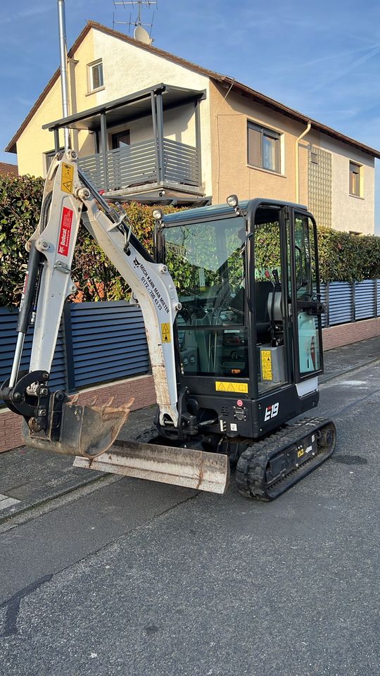 Bagger mieten (BOBCAT E19) seriös und zuverlässig in Darmstadt