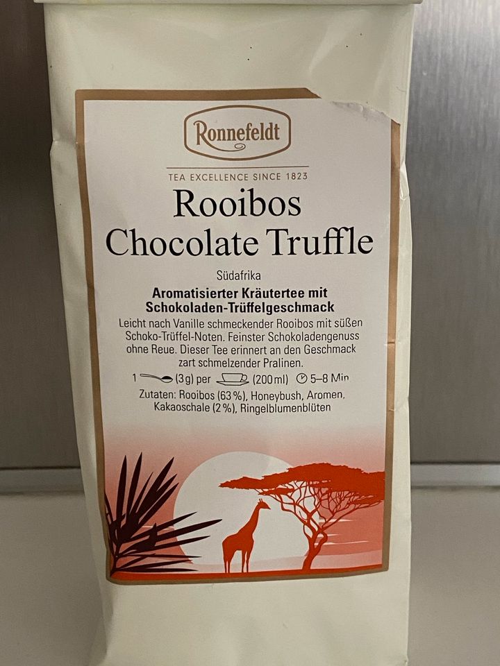 Tee Rooibos Chocolate Truffle aus Südafrika in Kissing